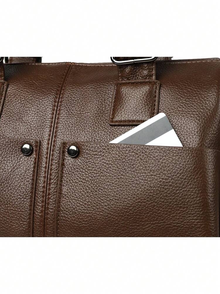 Luxury PU Leather Women's Large Capacity Shoulder Tote Bag Elegant Office Fashion Handbag Crossbody Purse Business Work Daily Casual