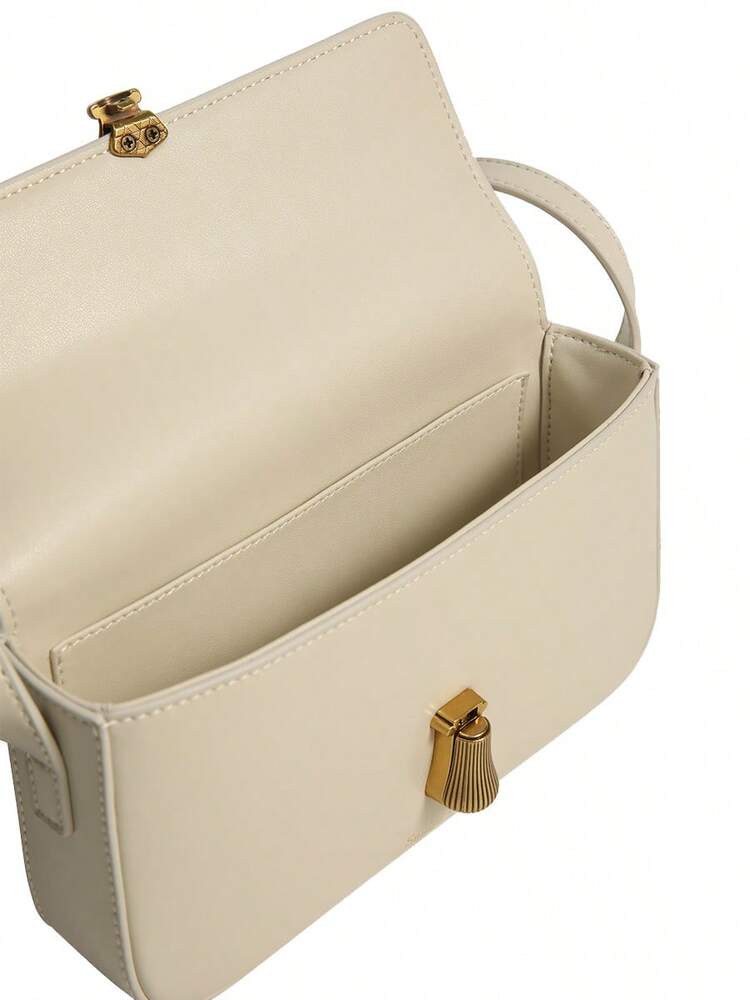 Women's Classic Flap Mini Square Shoulder Bag High End Cowhide Leather Purse Elegant Daily Office Work Business Date Party Accessory