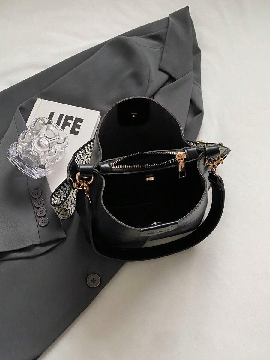 Women's Mini Solid Color PU Leather Bucket Bag Retro Summer Shoulder Handbag Casual Fashion Tote Versatile Daily Travel Party Purse