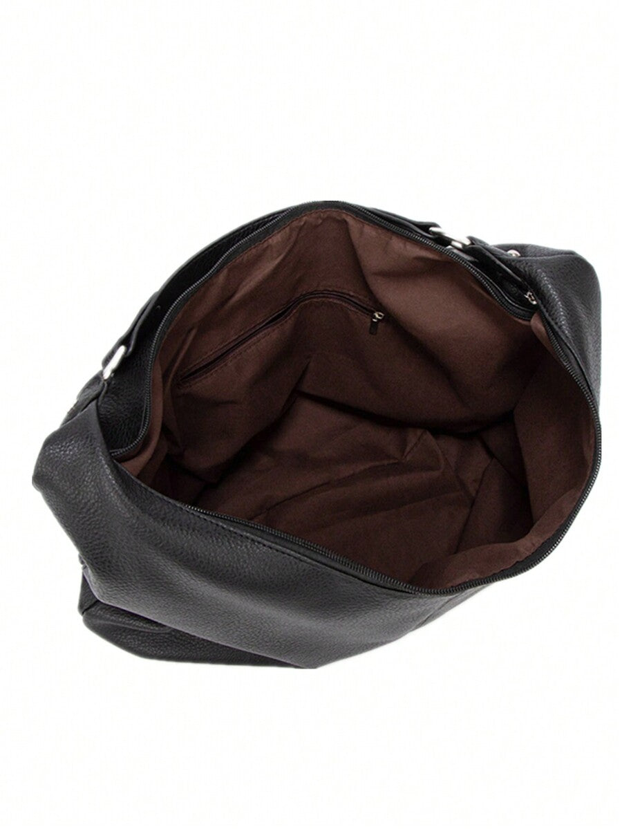 Women's Vintage Tote Bag Large Capacity Shoulder Handbag Soft Leather Hobo Purse Retro Inspired Fashion Commuter Work Business Casual