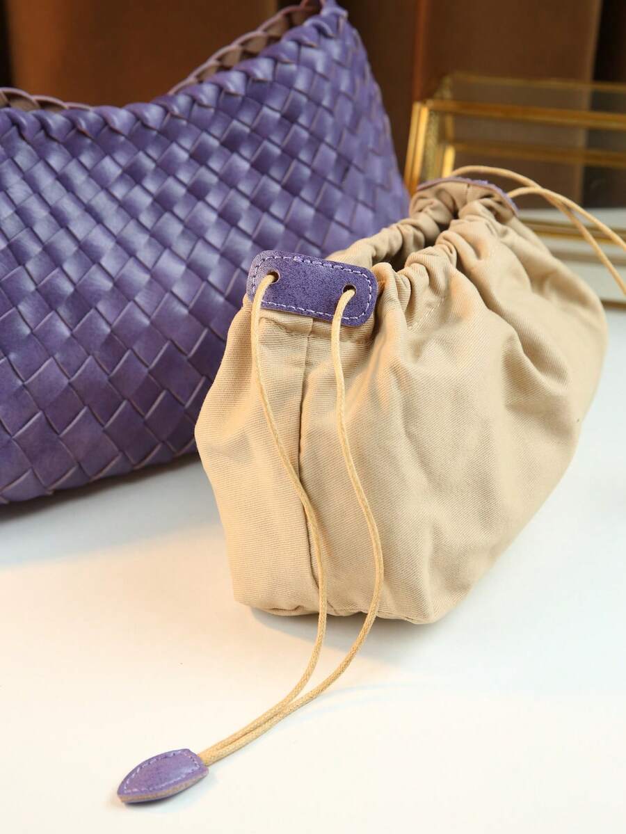 Women's Woven Shoulder Tote Bag Casual Fashion Underarm Purse Elegant Handbag 2025 New Style Commuter Office Shopping Daily Use Bag
