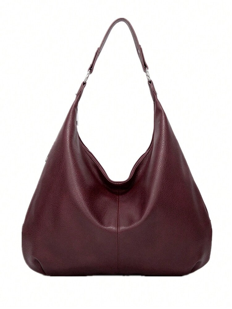 Women's Vintage Tote Bag Large Capacity Shoulder Handbag Soft Leather Hobo Purse Retro Inspired Fashion Commuter Work Business Casual