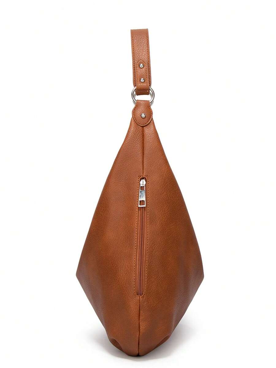 Women's Vintage Tote Bag Large Capacity Shoulder Handbag Soft Leather Hobo Purse Retro Inspired Fashion Commuter Work Business Casual