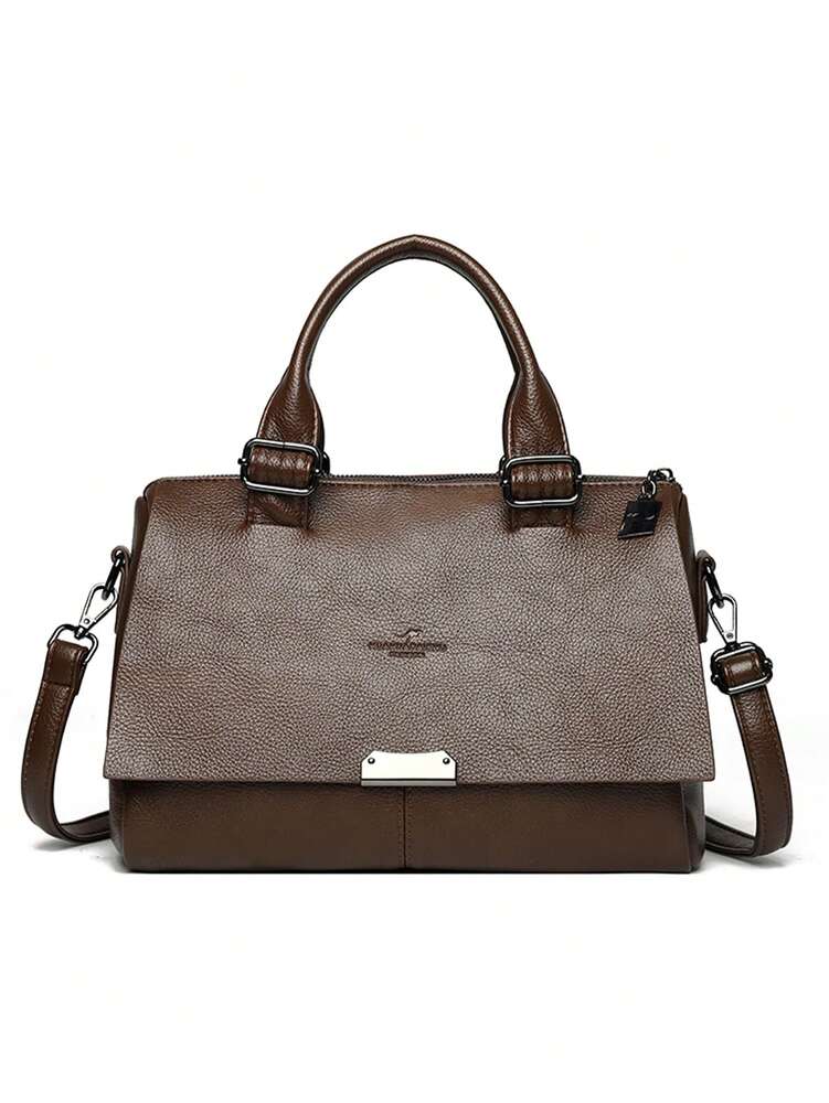 Luxury PU Leather Women's Large Capacity Shoulder Tote Bag Elegant Office Fashion Handbag Crossbody Purse Business Work Daily Casual