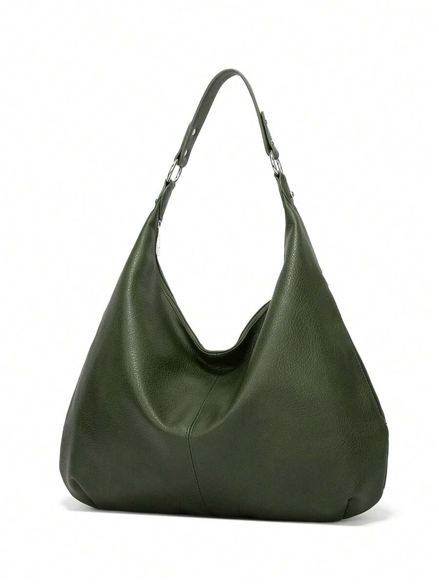 Women's Vintage Tote Bag Large Capacity Shoulder Handbag Soft Leather Hobo Purse Retro Inspired Fashion Commuter Work Business Casual