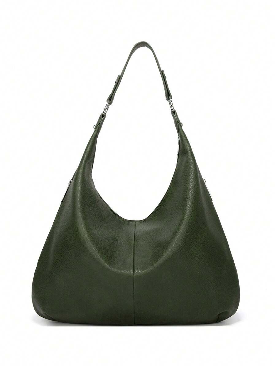 Women's Vintage Tote Bag Large Capacity Shoulder Handbag Soft Leather Hobo Purse Retro Inspired Fashion Commuter Work Business Casual