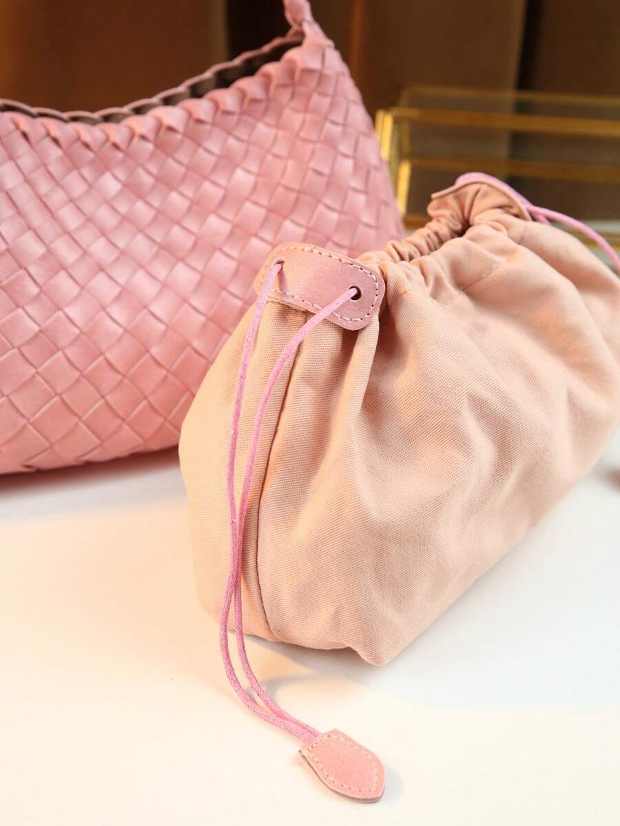 Women's Woven Shoulder Tote Bag Casual Fashion Underarm Purse Elegant Handbag 2025 New Style Commuter Office Shopping Daily Use Bag