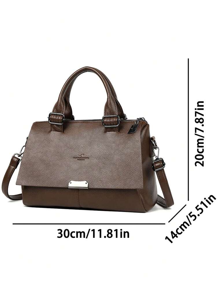 Luxury PU Leather Women's Large Capacity Shoulder Tote Bag Elegant Office Fashion Handbag Crossbody Purse Business Work Daily Casual