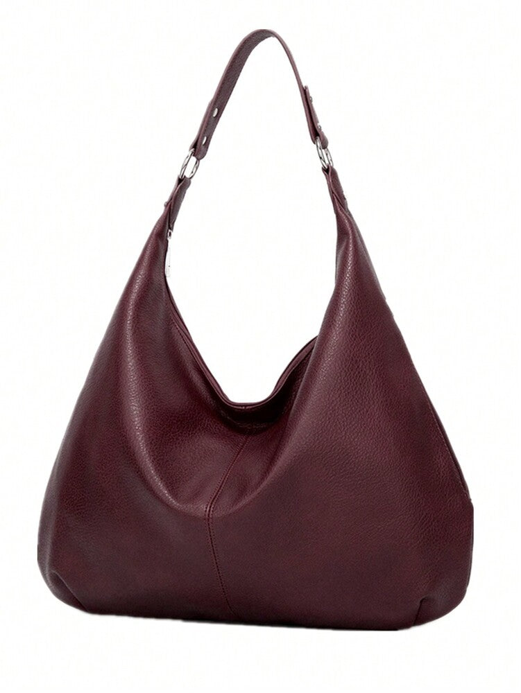 Women's Vintage Tote Bag Large Capacity Shoulder Handbag Soft Leather Hobo Purse Retro Inspired Fashion Commuter Work Business Casual