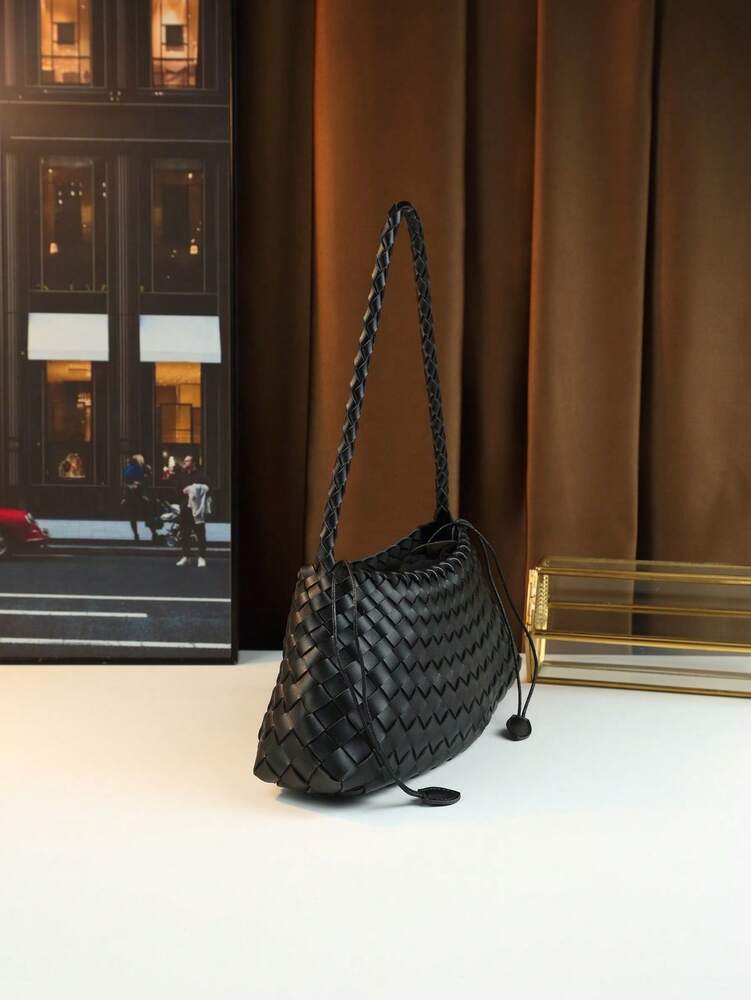 Women's Woven Shoulder Tote Bag Casual Fashion Underarm Purse Elegant Handbag 2025 New Style Commuter Office Shopping Daily Use Bag