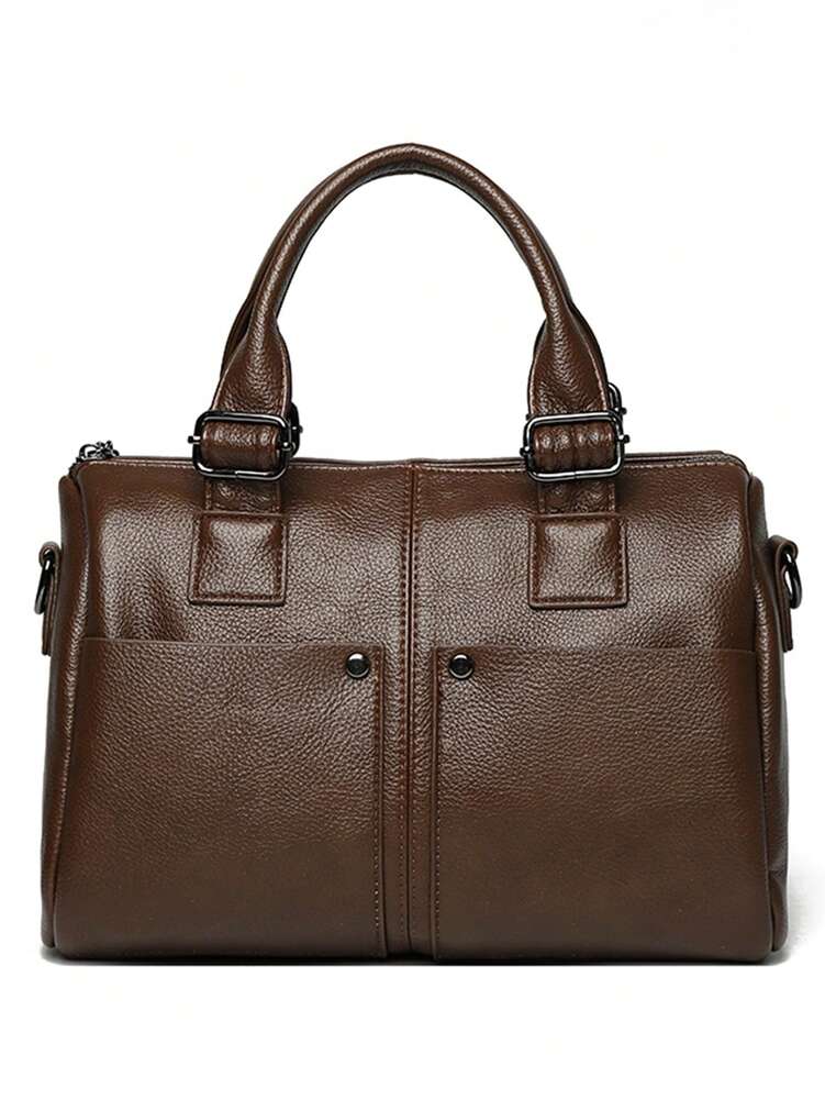 Luxury PU Leather Women's Large Capacity Shoulder Tote Bag Elegant Office Fashion Handbag Crossbody Purse Business Work Daily Casual