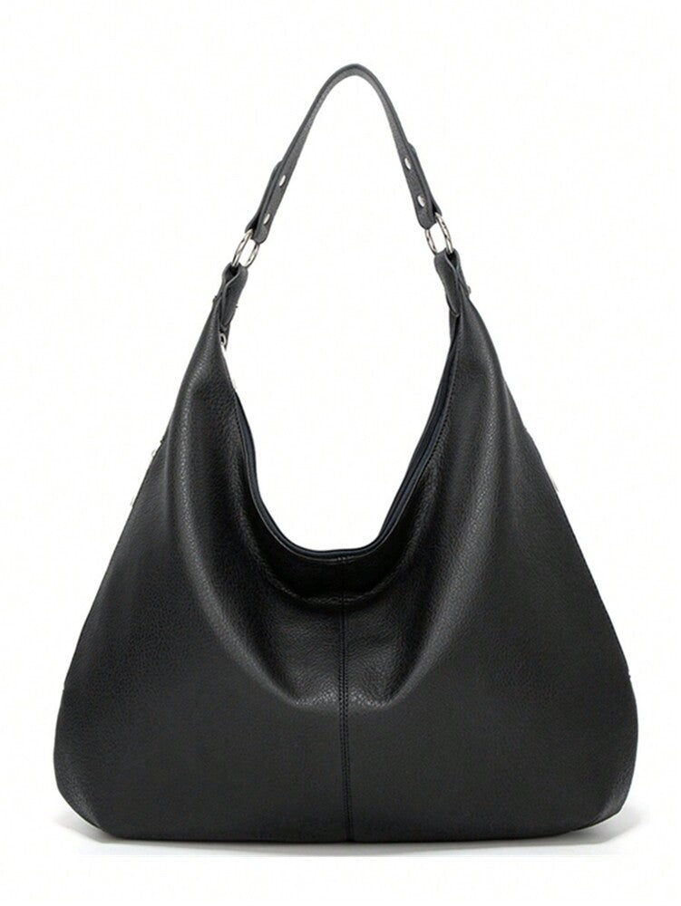 Women's Vintage Tote Bag Large Capacity Shoulder Handbag Soft Leather Hobo Purse Retro Inspired Fashion Commuter Work Business Casual