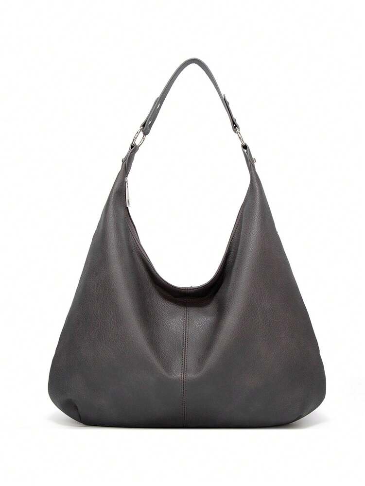 Women's Vintage Tote Bag Large Capacity Shoulder Handbag Soft Leather Hobo Purse Retro Inspired Fashion Commuter Work Business Casual