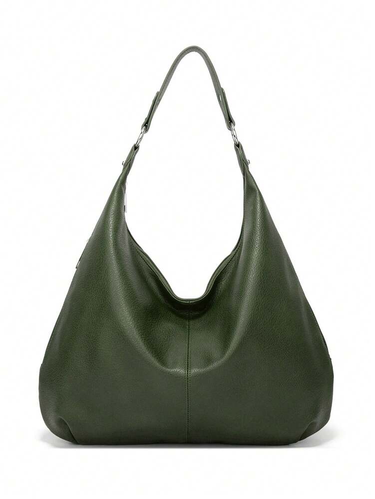 Women's Vintage Tote Bag Large Capacity Shoulder Handbag Soft Leather Hobo Purse Retro Inspired Fashion Commuter Work Business Casual