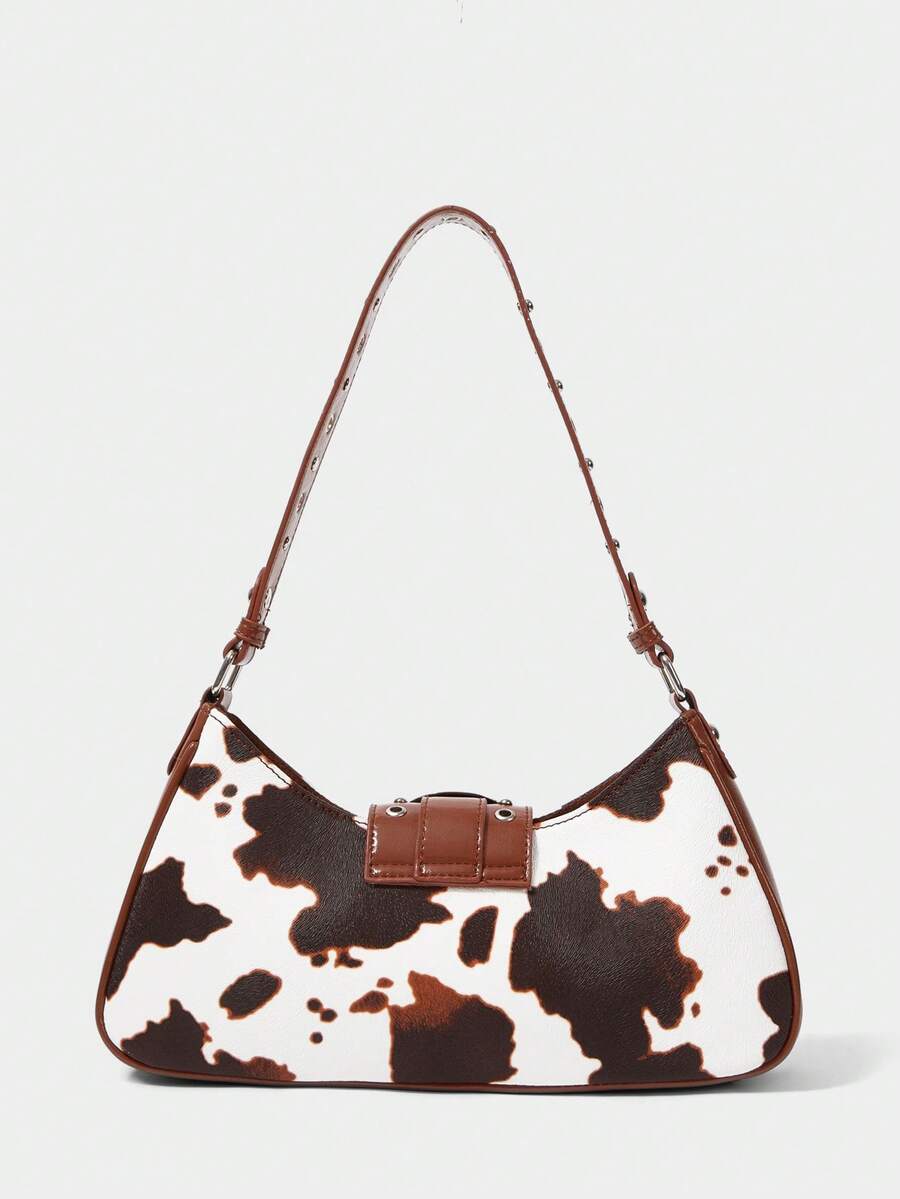 Women's Red Western Style Boho Shoulder Bag With Buckle And Embroidery Retro Cowgirl Purse Festival Party Coachella Casual Fashion Bag