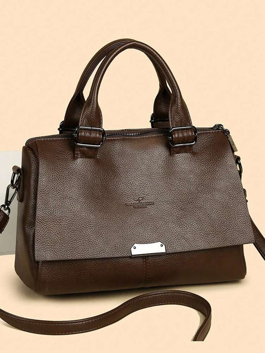 Luxury PU Leather Women's Large Capacity Shoulder Tote Bag Elegant Office Fashion Handbag Crossbody Purse Business Work Daily Casual