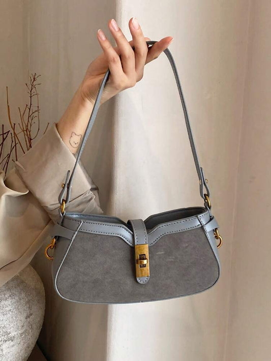 Women's Contrast Color Block Mini Handbag Fashion Shoulder Crossbody Underarm Bag Stylish Versatile Commuter Casual Purse Daily Outfit