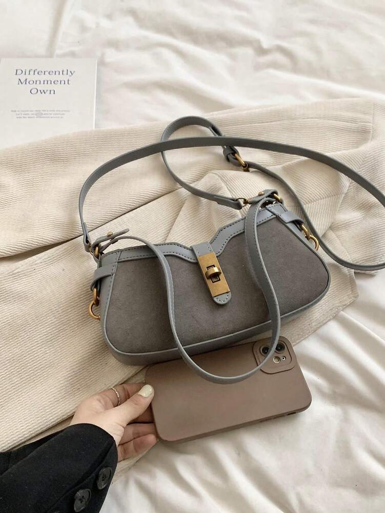 Women's Contrast Color Block Mini Handbag Fashion Shoulder Crossbody Underarm Bag Stylish Versatile Commuter Casual Purse Daily Outfit
