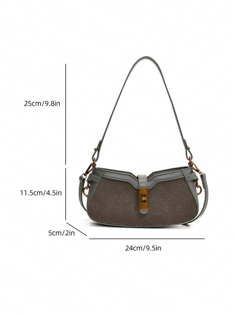 Women's Contrast Color Block Mini Handbag Fashion Shoulder Crossbody Underarm Bag Stylish Versatile Commuter Casual Purse Daily Outfit