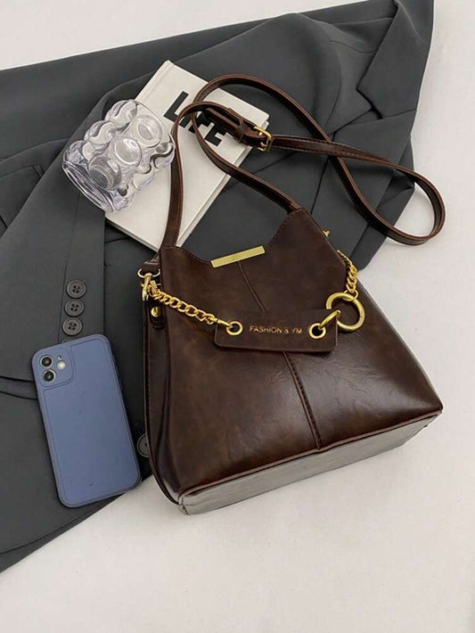 Women's Fashion Bucket Bag Unique Design Shoulder Handbag Versatile Casual Purse For College Office Work Shopping Travel Picnic Use