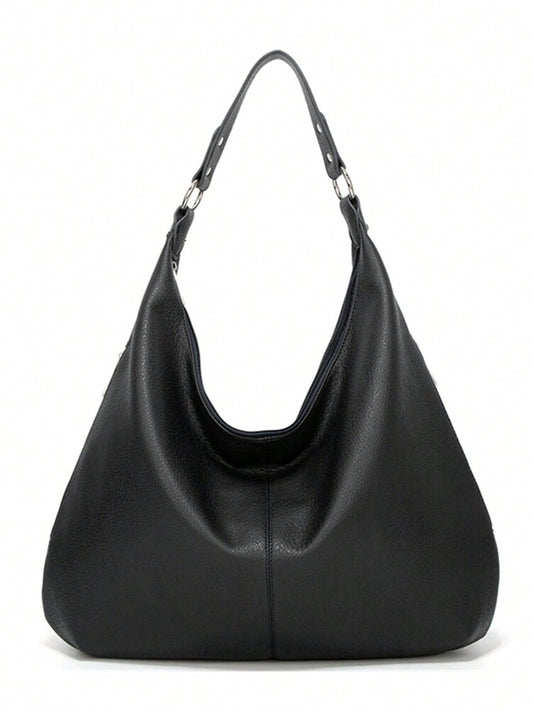 Women's Vintage Tote Bag Large Capacity Shoulder Handbag Soft Leather Hobo Purse Retro Inspired Fashion Commuter Work Business Casual